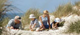 Die Dünen in Henne Strand sind perfekt für einen Familien-Picknick 